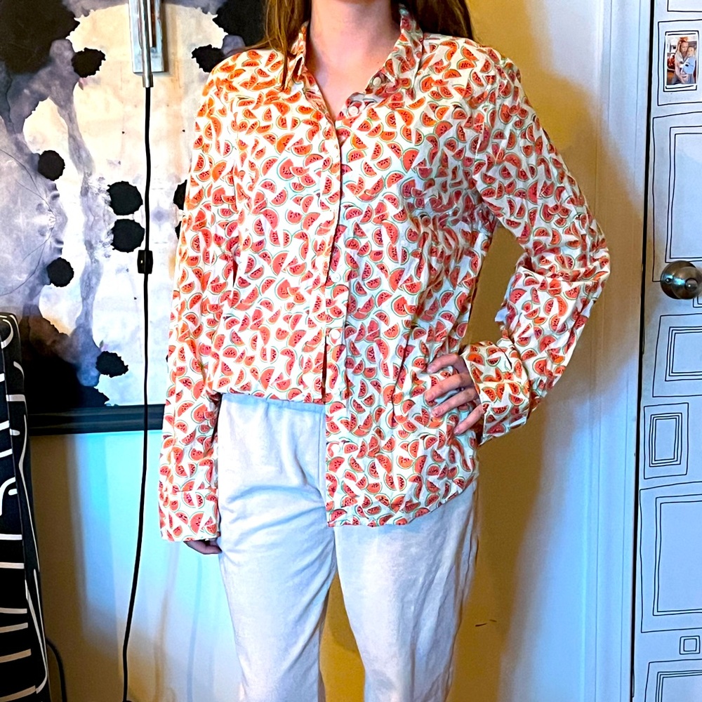J crew perfect fit watermelon top